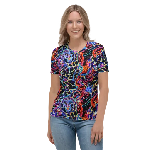 Abyssal Neon on a Women's Crew Neck T-Shirt