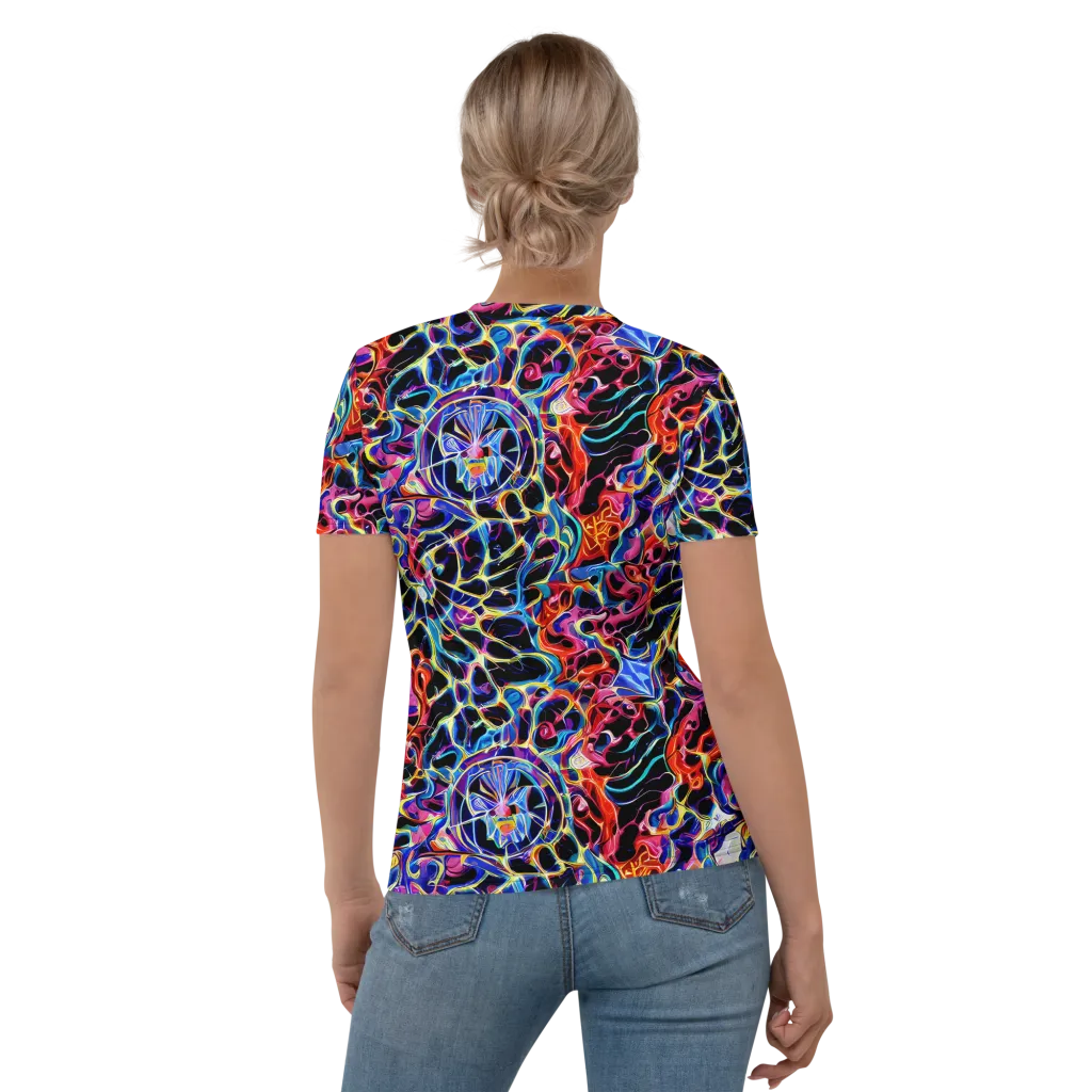 Abyssal Neon on Women's Crew Neck T-Shirt — Back