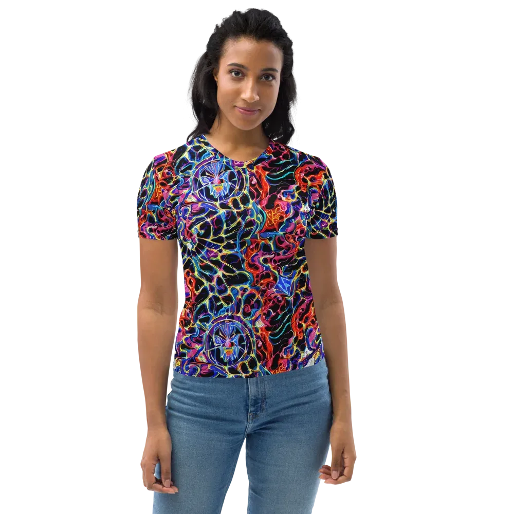 Abyssal Neon on Women's Crew Neck T-Shirt — Front