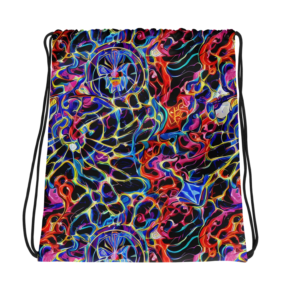 Abyssal Neon on Drawstring Bag — Photo