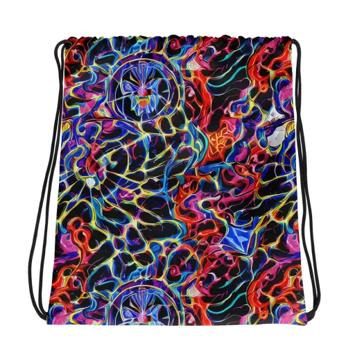Abyssal Neon on a Drawstring Bag