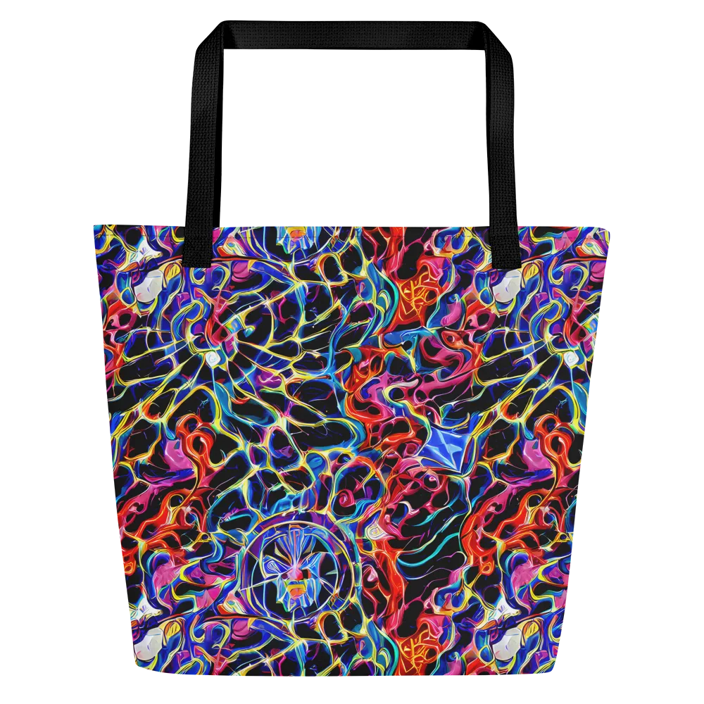 Abyssal Neon on Large Tote Bag W/ Pocket — Front