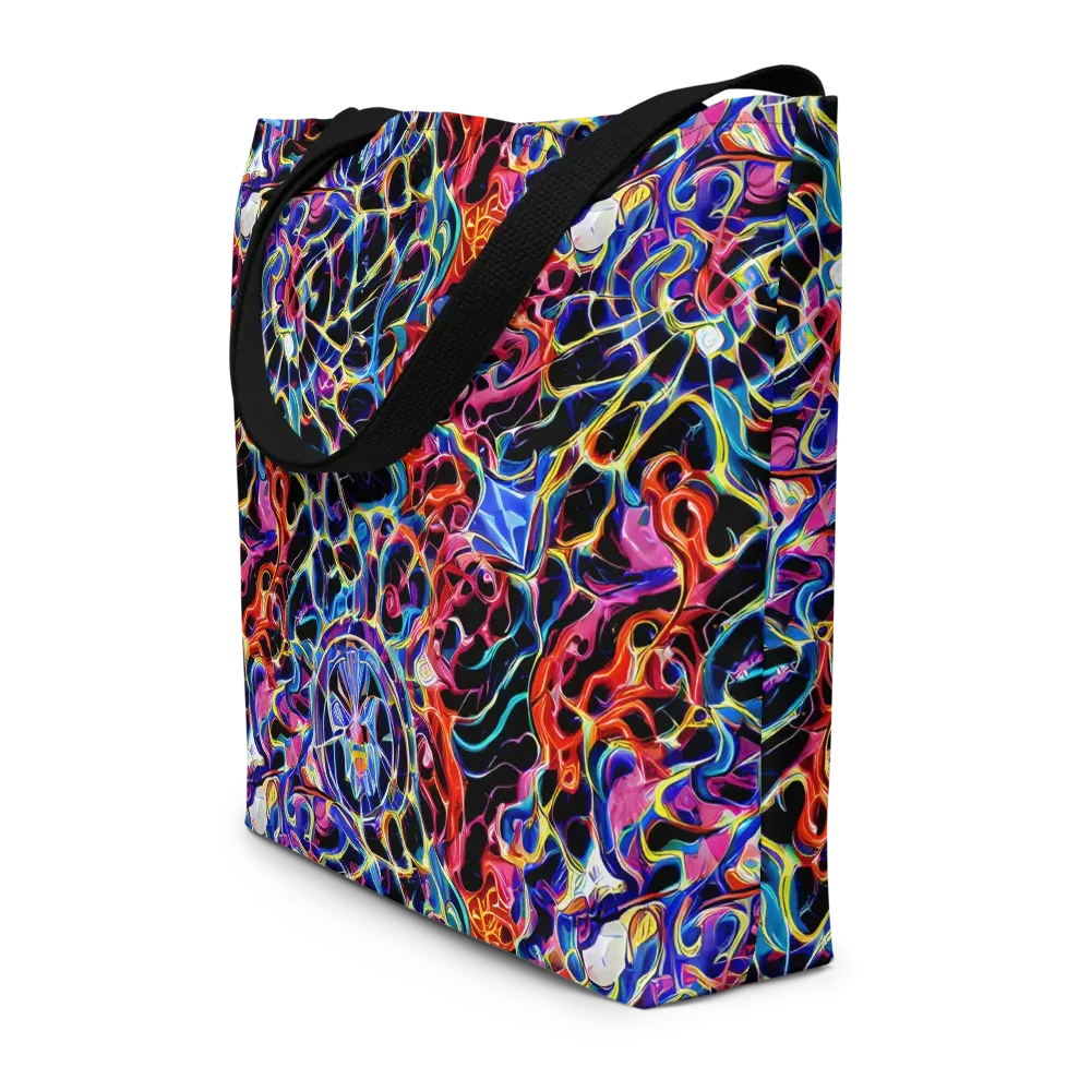 Abyssal Neon on Large Tote Bag W/ Pocket — Front