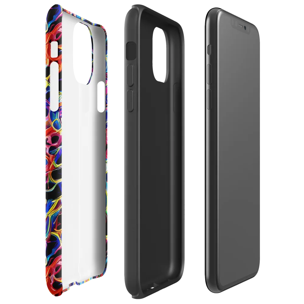 Abyssal Neon on Tough Case for iPhone® — Right
