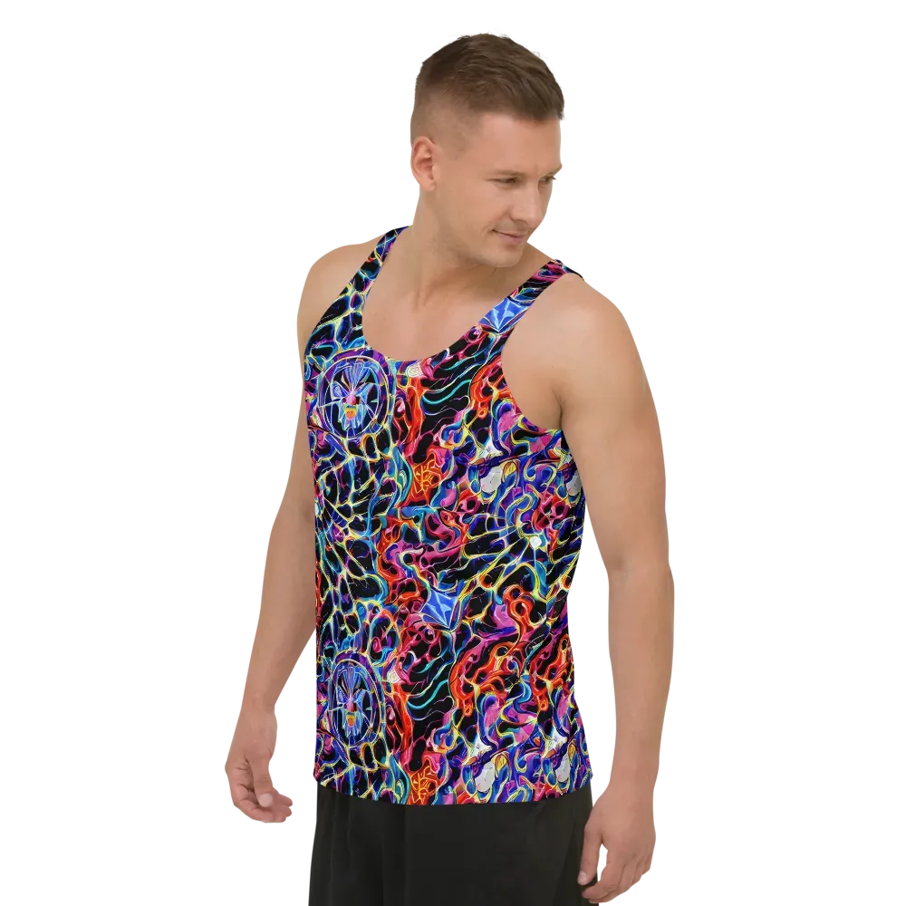 Abyssal Neon on Men's Tank Top — Left Front