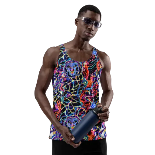 Abyssal Neon on a Men's Tank Top
