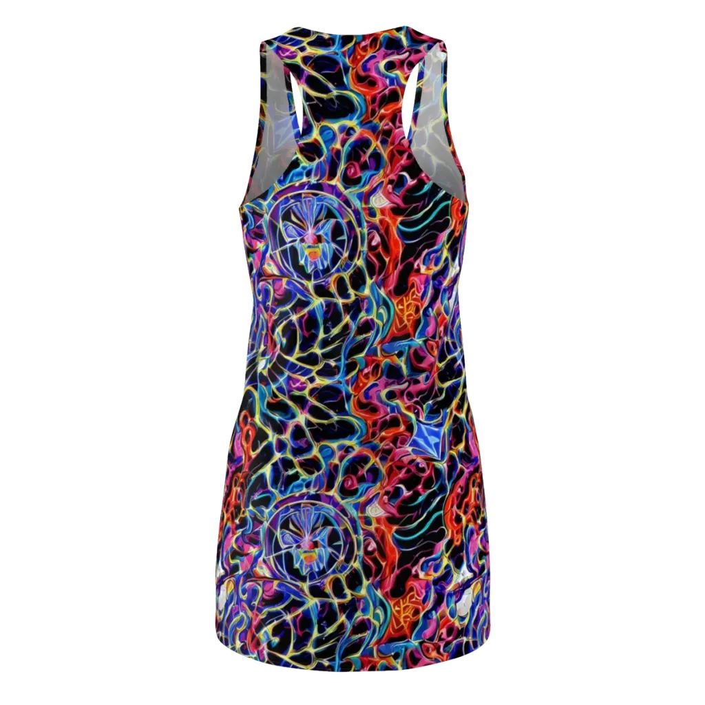Abyssal Neon on Racerback Dress — Back