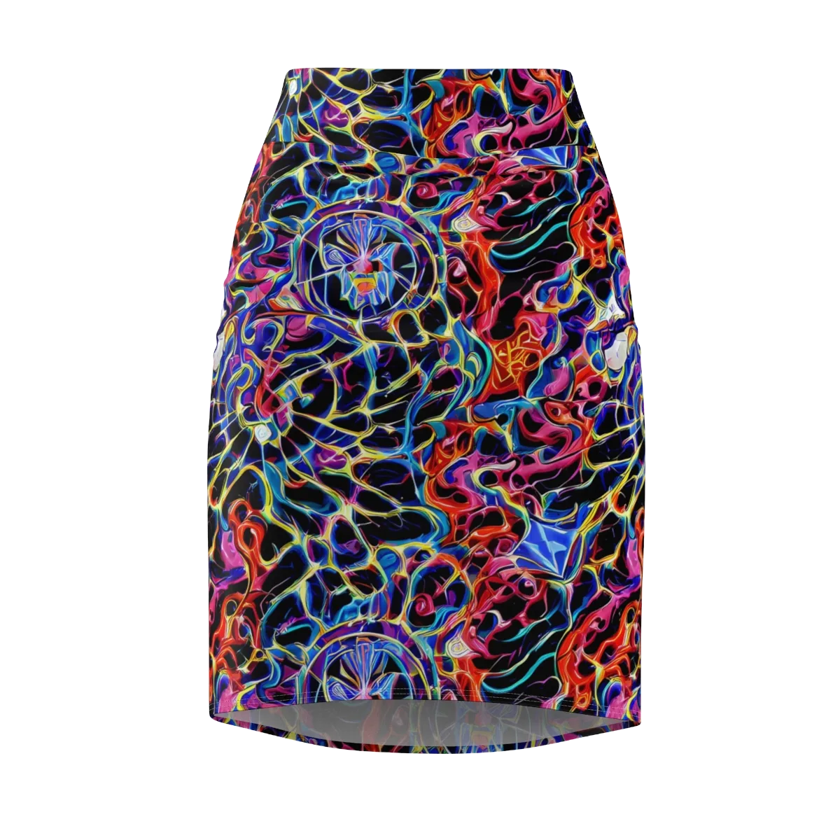 Abyssal Neon on Pencil Skirt — Front