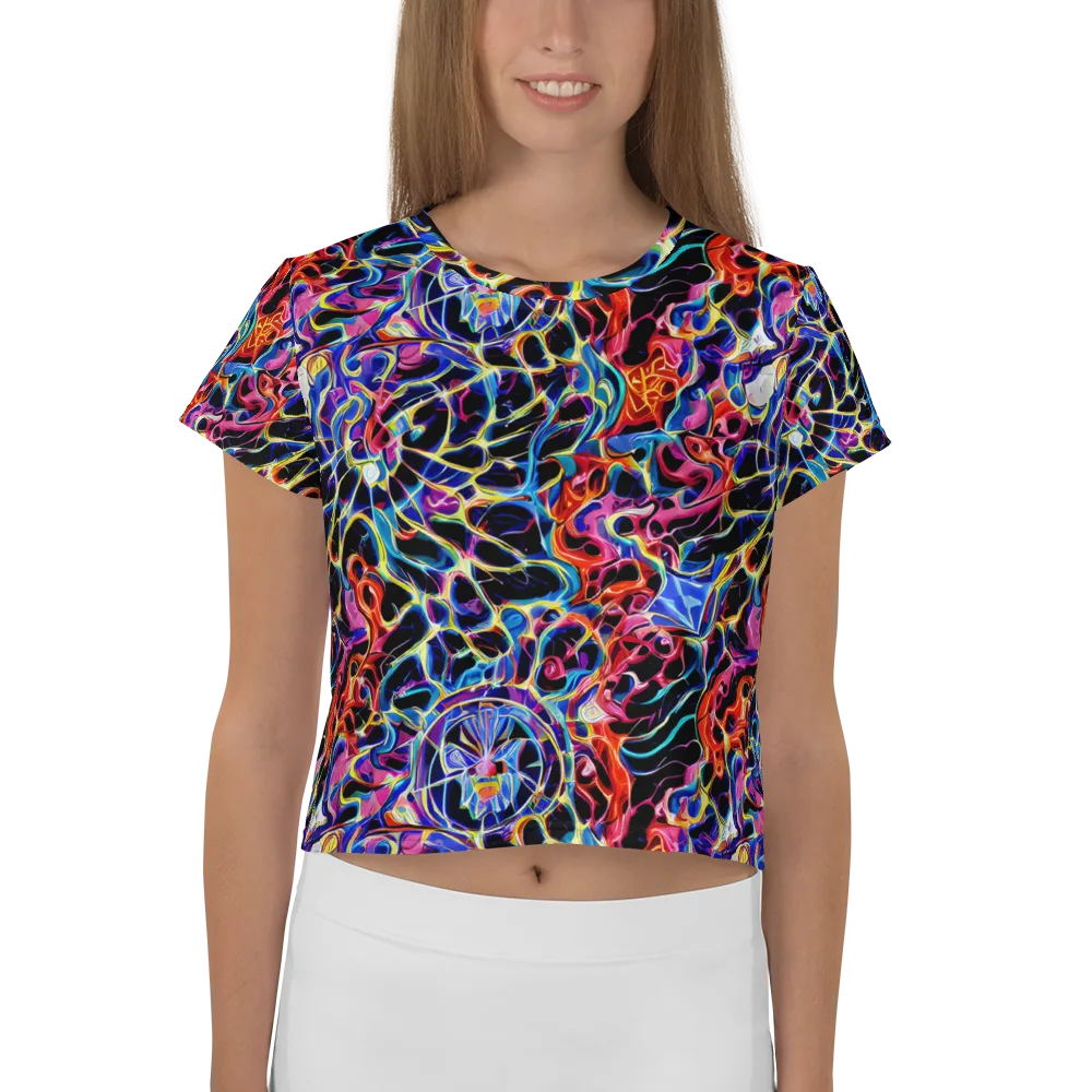 Abyssal Neon on Crop Tee — Front