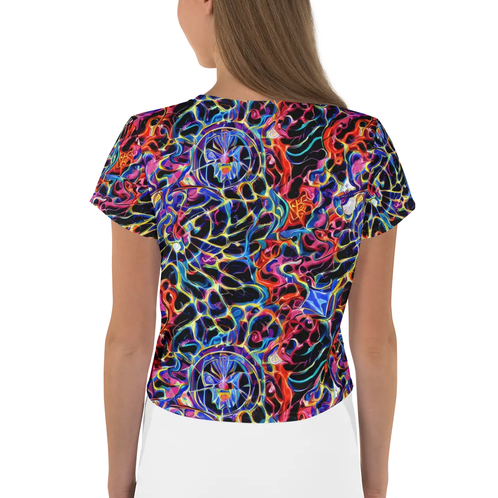 Abyssal Neon on Crop Tee — Back