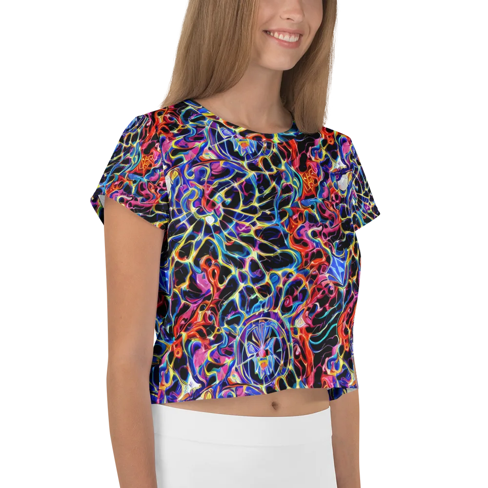 Abyssal Neon on Crop Tee — Right
