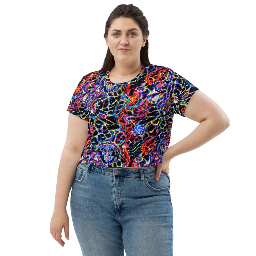 Abyssal Neon on Crop Tee — Front