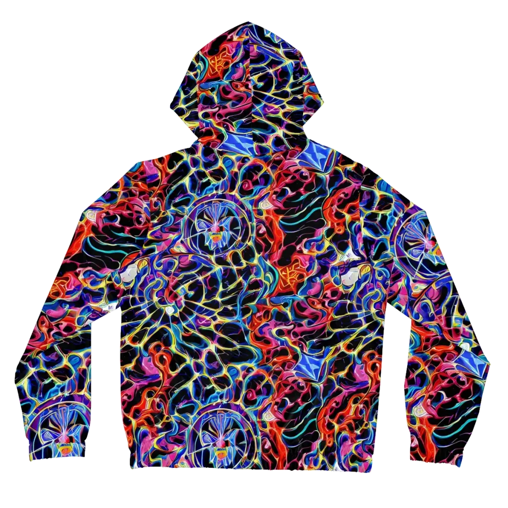 Abyssal Neon on Women's Full-Zip Hoodie — Back