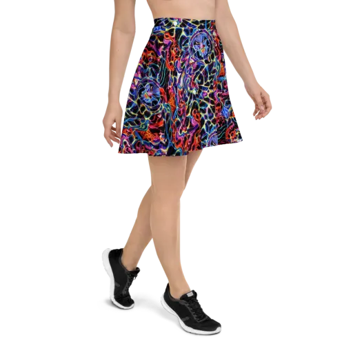 Abyssal Neon on a Skater Skirt