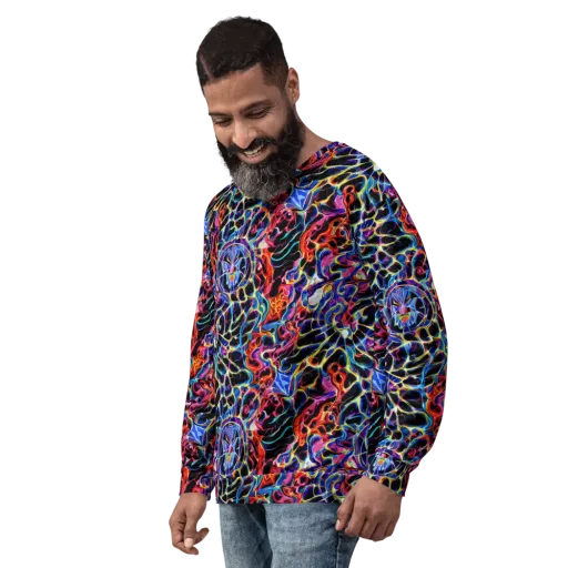 Abyssal Neon on a Sweatshirt