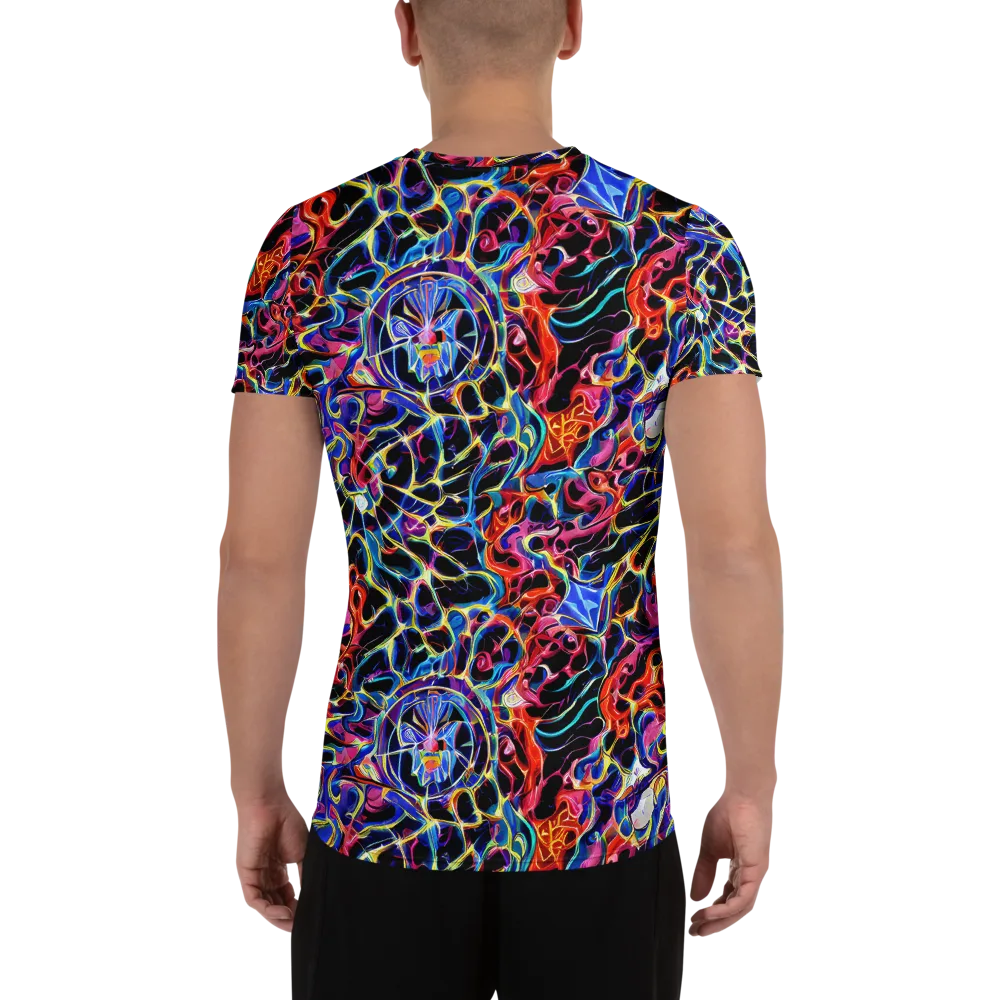 Abyssal Neon on Men's Athletic T-Shirt — Back