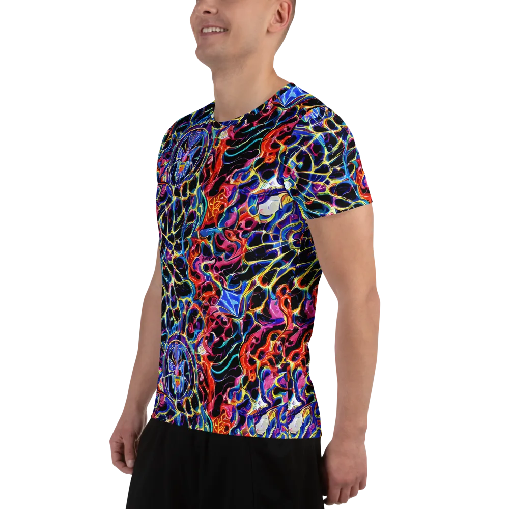 Abyssal Neon on Men's Athletic T-Shirt — Left