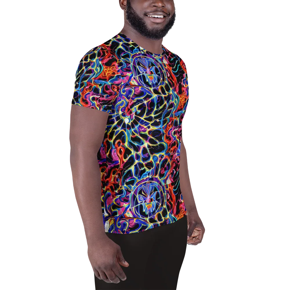 Abyssal Neon on Men's Athletic T-Shirt — Right