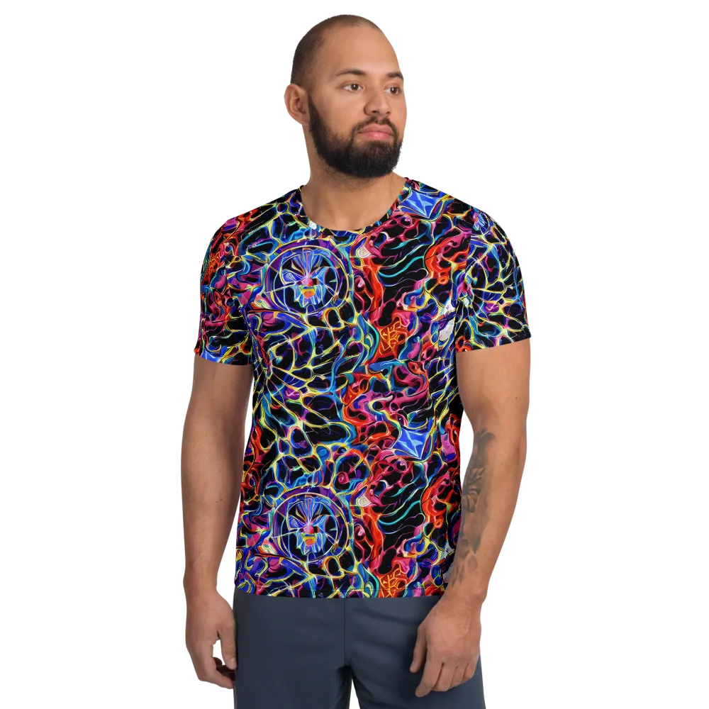 Abyssal Neon on Men's Athletic T-Shirt — Front