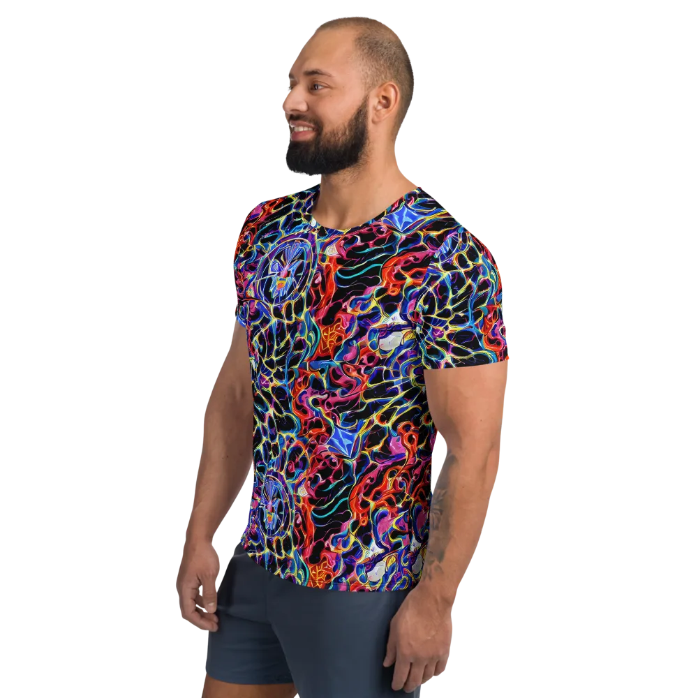 Abyssal Neon on Men's Athletic T-Shirt — Left