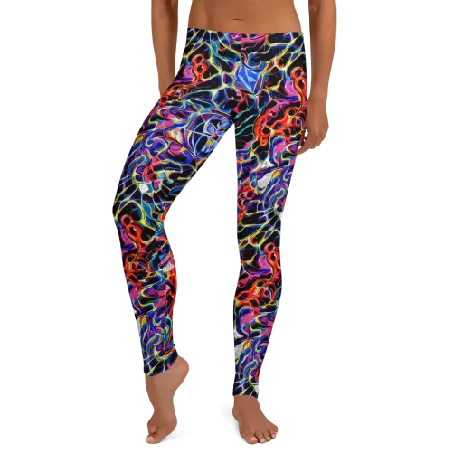Abyssal Neon on a Leggings