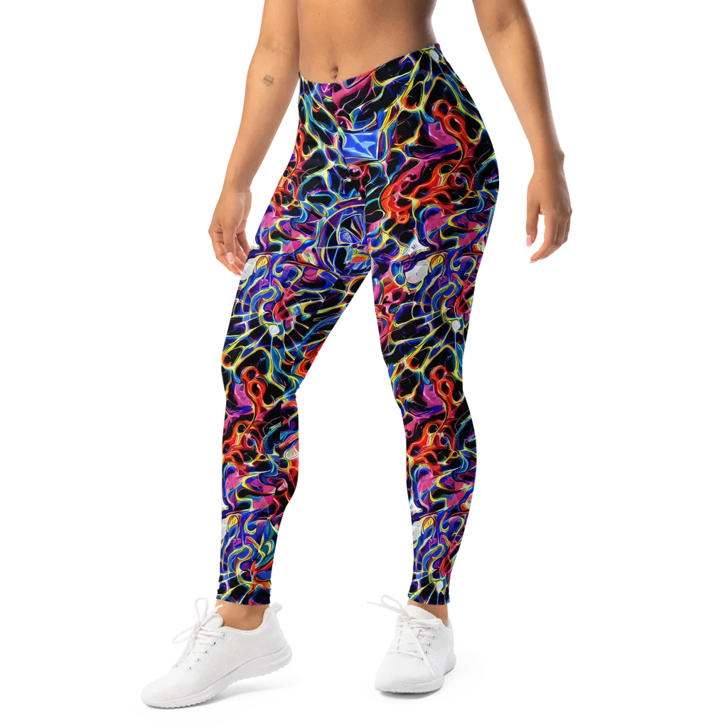 Abyssal Neon on Leggings — Left Front