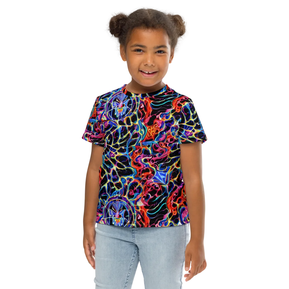 Abyssal Neon on Kids Crew Neck T-Shirt — Front