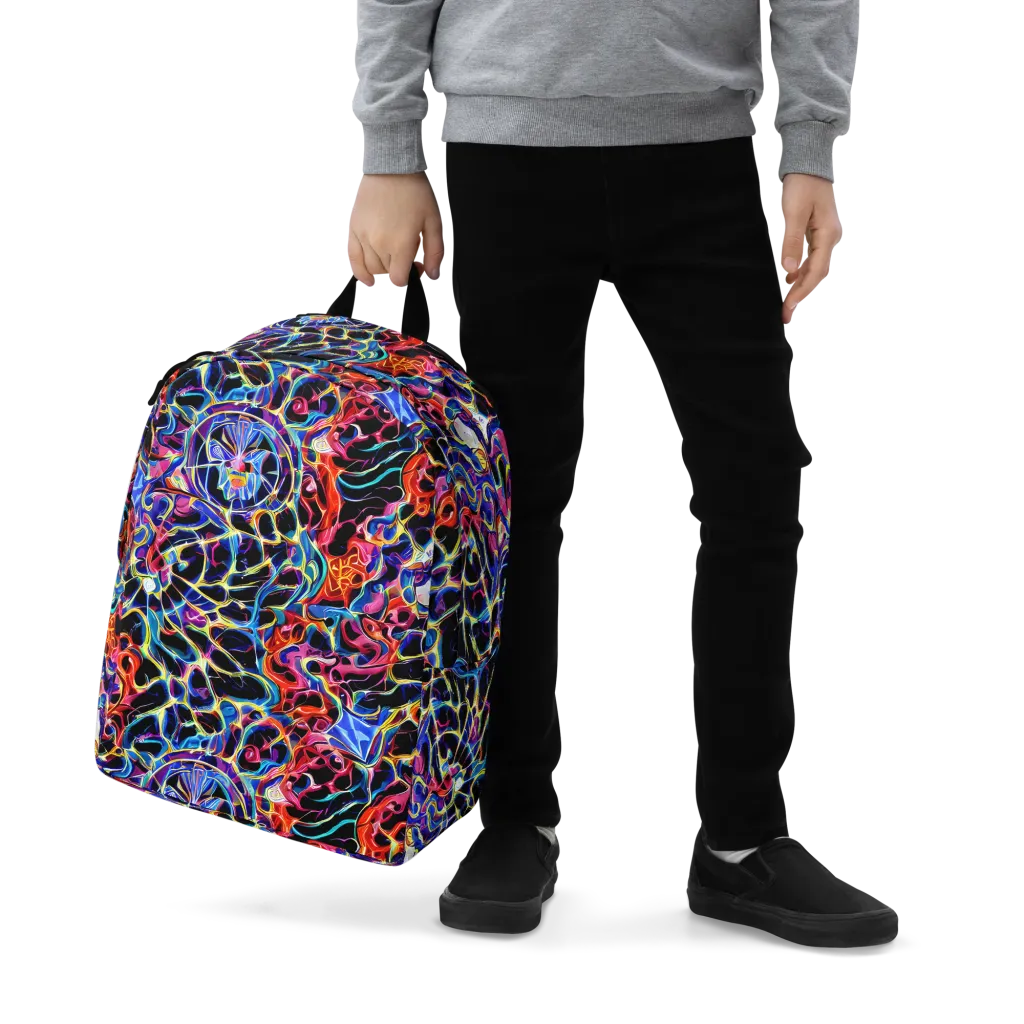 Abyssal Neon on Minimalist Backpack — Zoomed-in