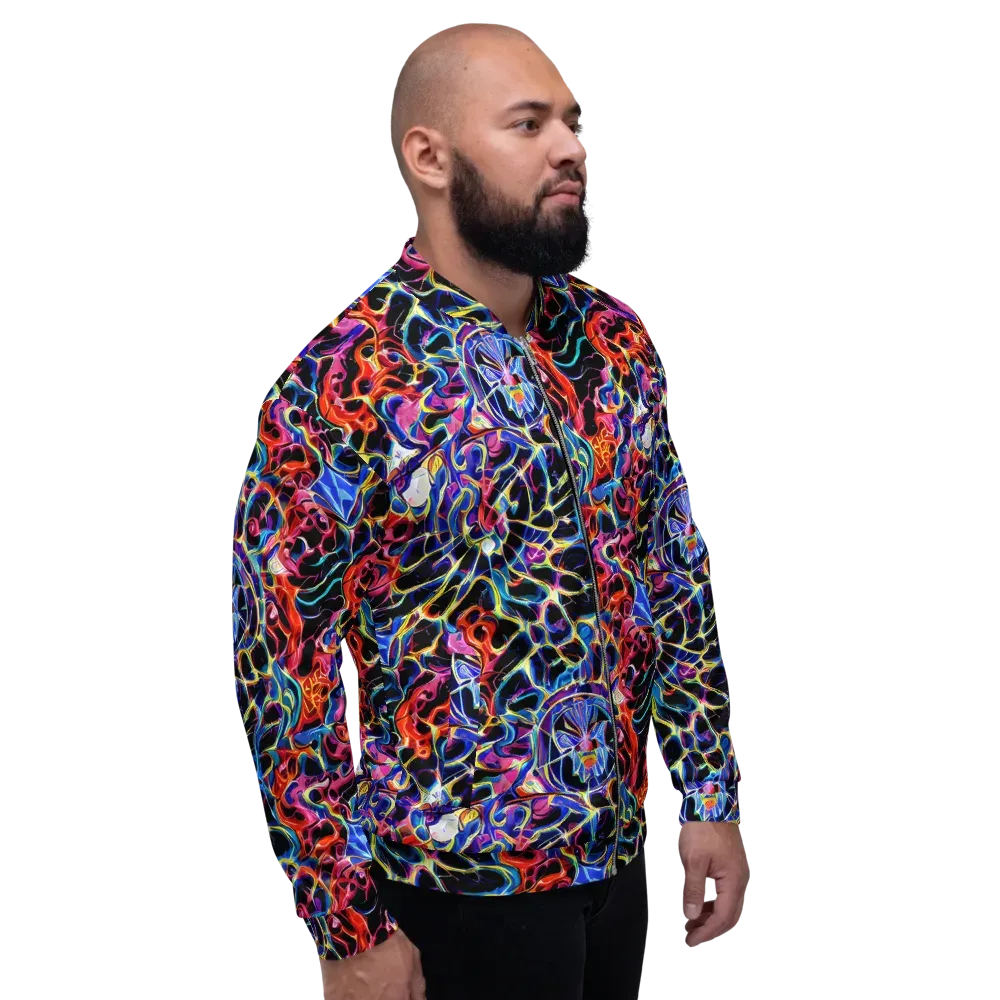Abyssal Neon on Bomber Jacket — Right