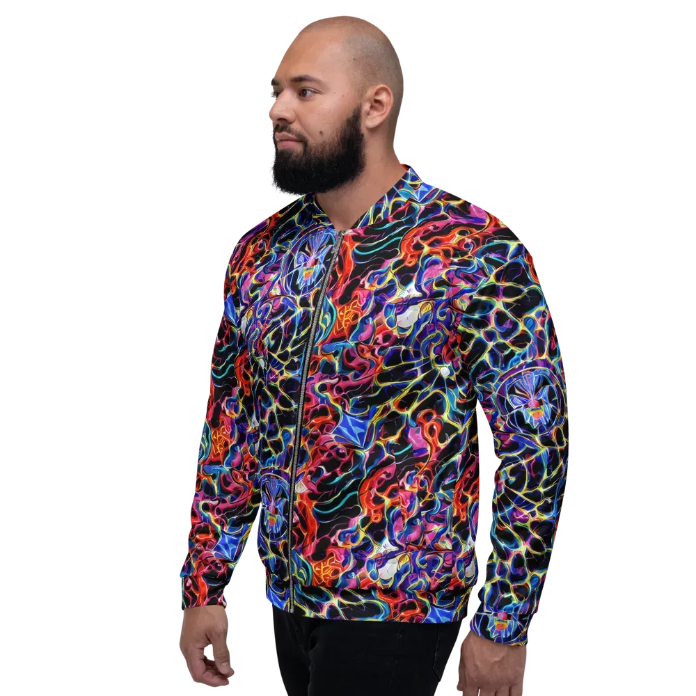 Abyssal Neon on Bomber Jacket — Left