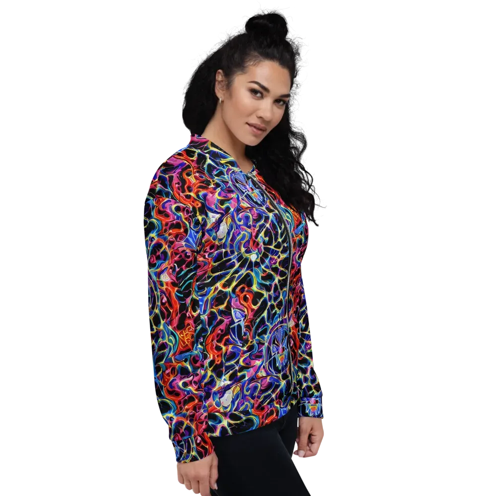 Abyssal Neon on Bomber Jacket — Right