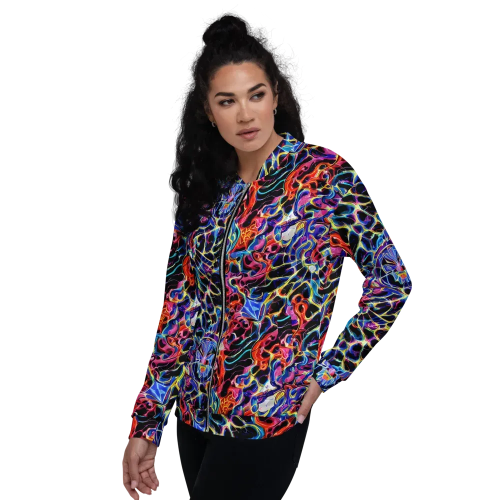 Abyssal Neon on Bomber Jacket — Left