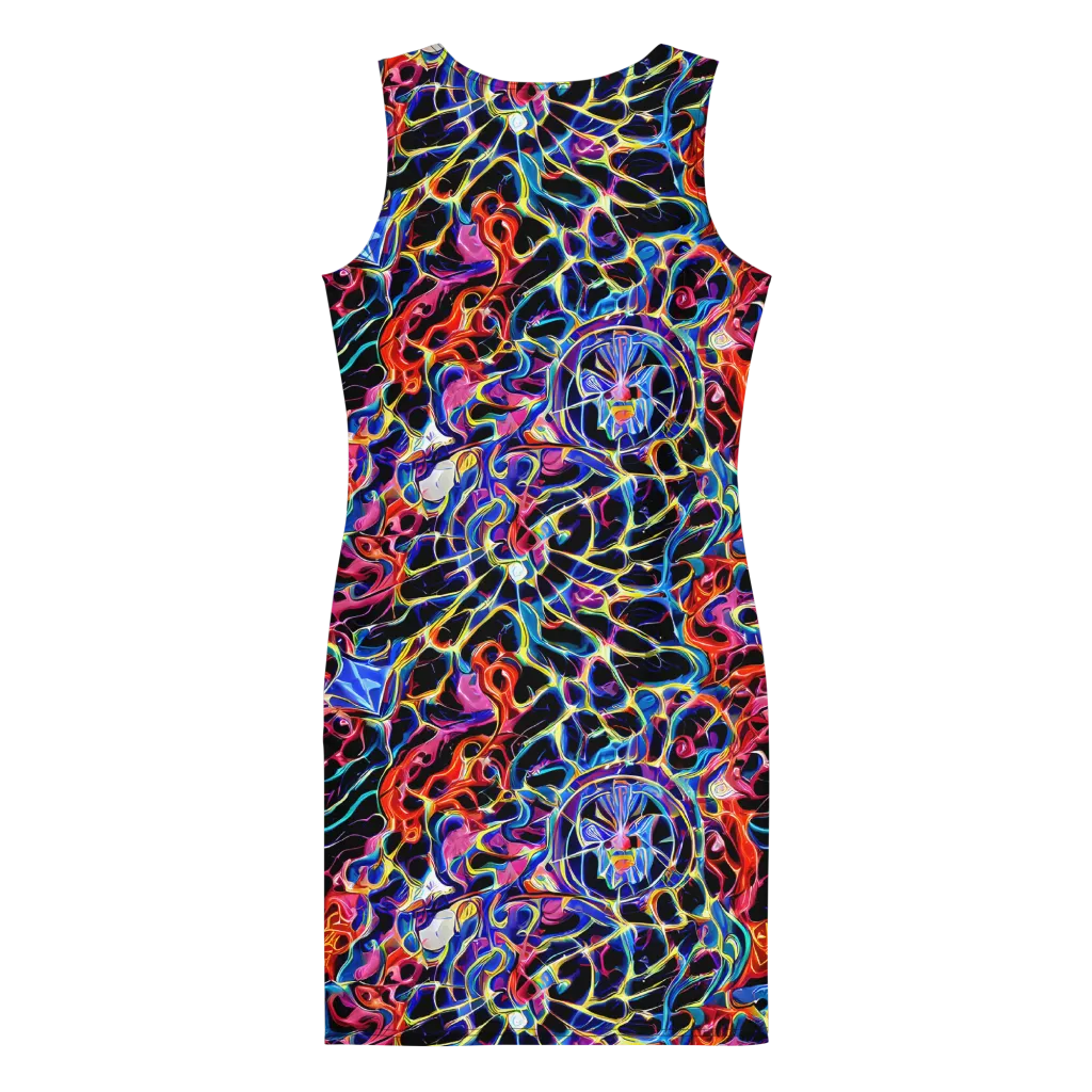 Abyssal Neon on Bodycon Dress — Back