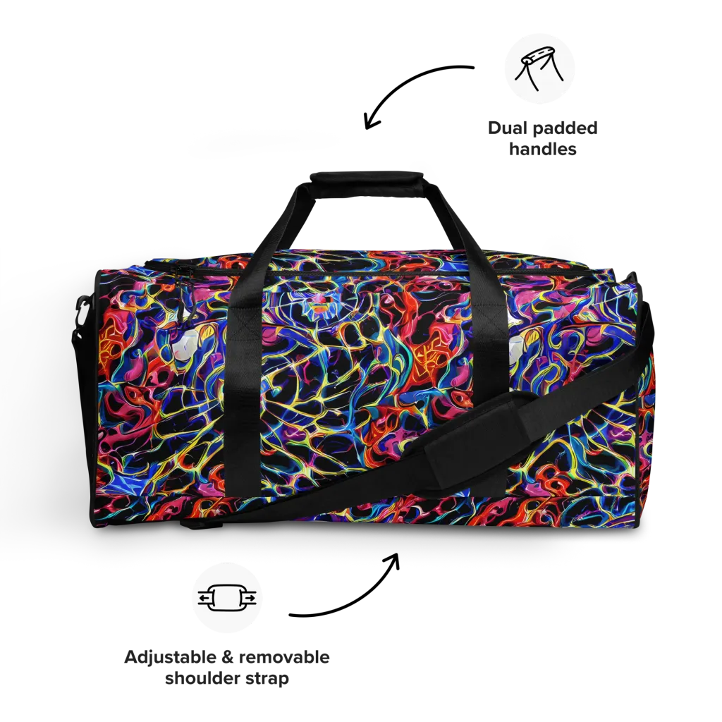 Abyssal Neon on Duffle Bag — Front