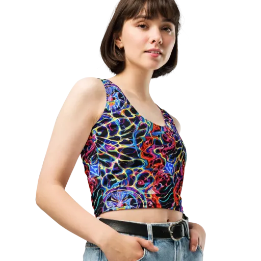 Abyssal Neon on a Crop Top