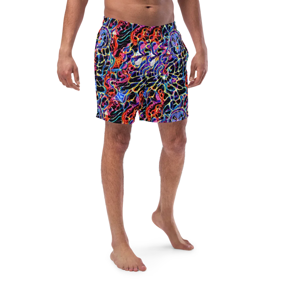 Abyssal Neon on Swim Trunks — Front