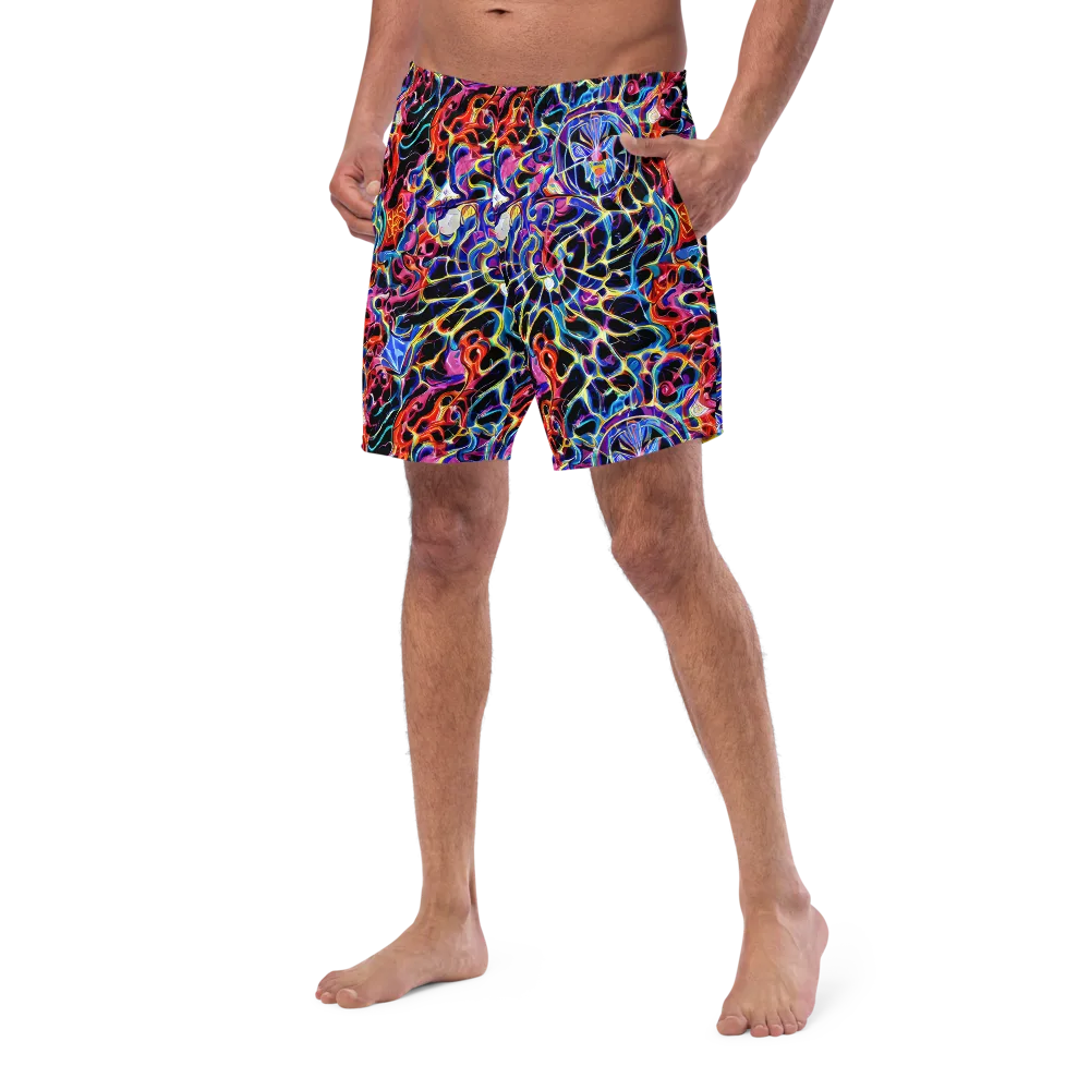 Abyssal Neon on Swim Trunks — Left Front