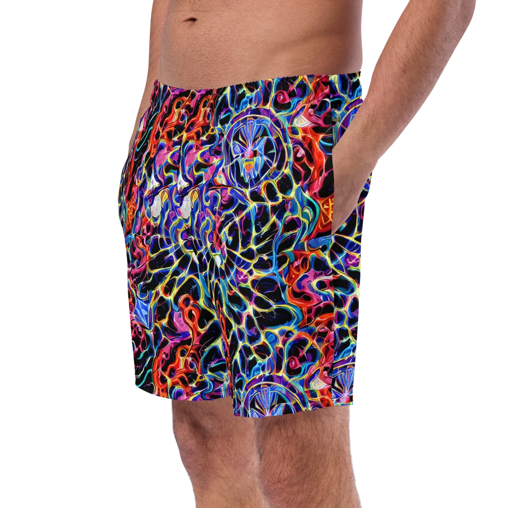 Abyssal Neon on Swim Trunks — Left Front