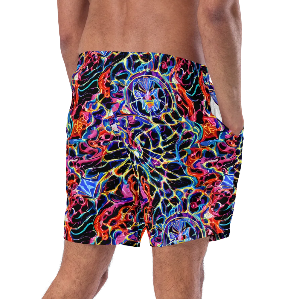 Abyssal Neon on Swim Trunks — Right Back