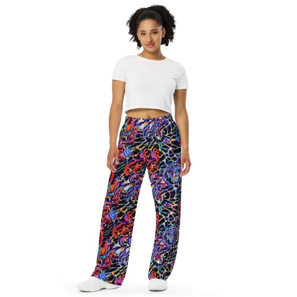 Abyssal Neon on Wide-Leg Pants — Front