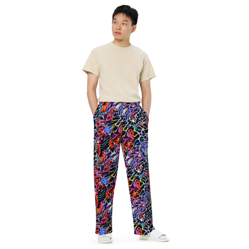 Abyssal Neon on Wide-Leg Pants — Front