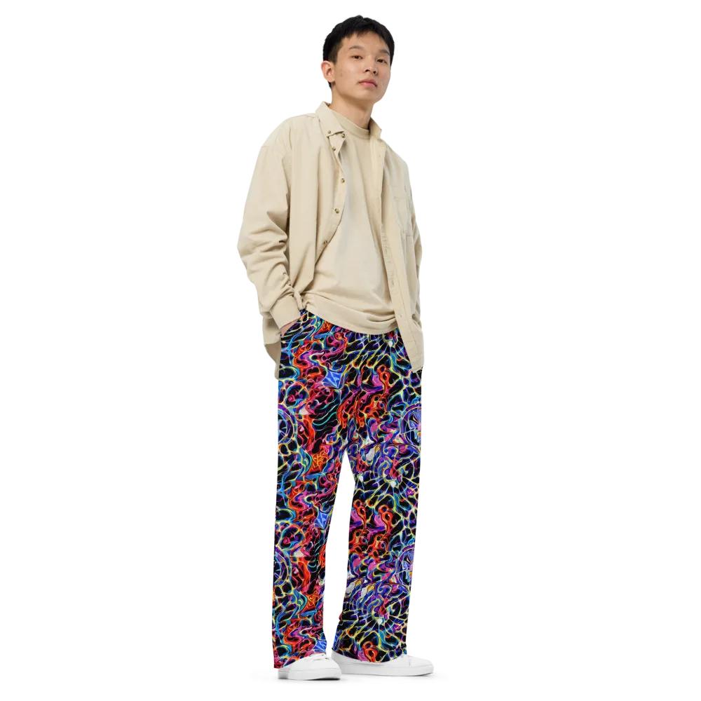 Abyssal Neon on Wide-Leg Pants — Right Front