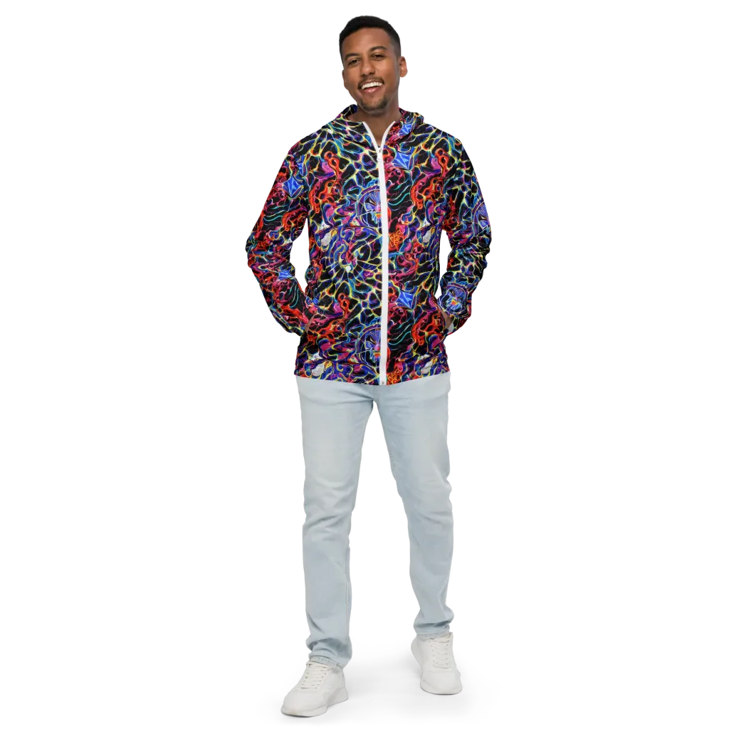 Abyssal Neon on Men's Windbreaker — Front