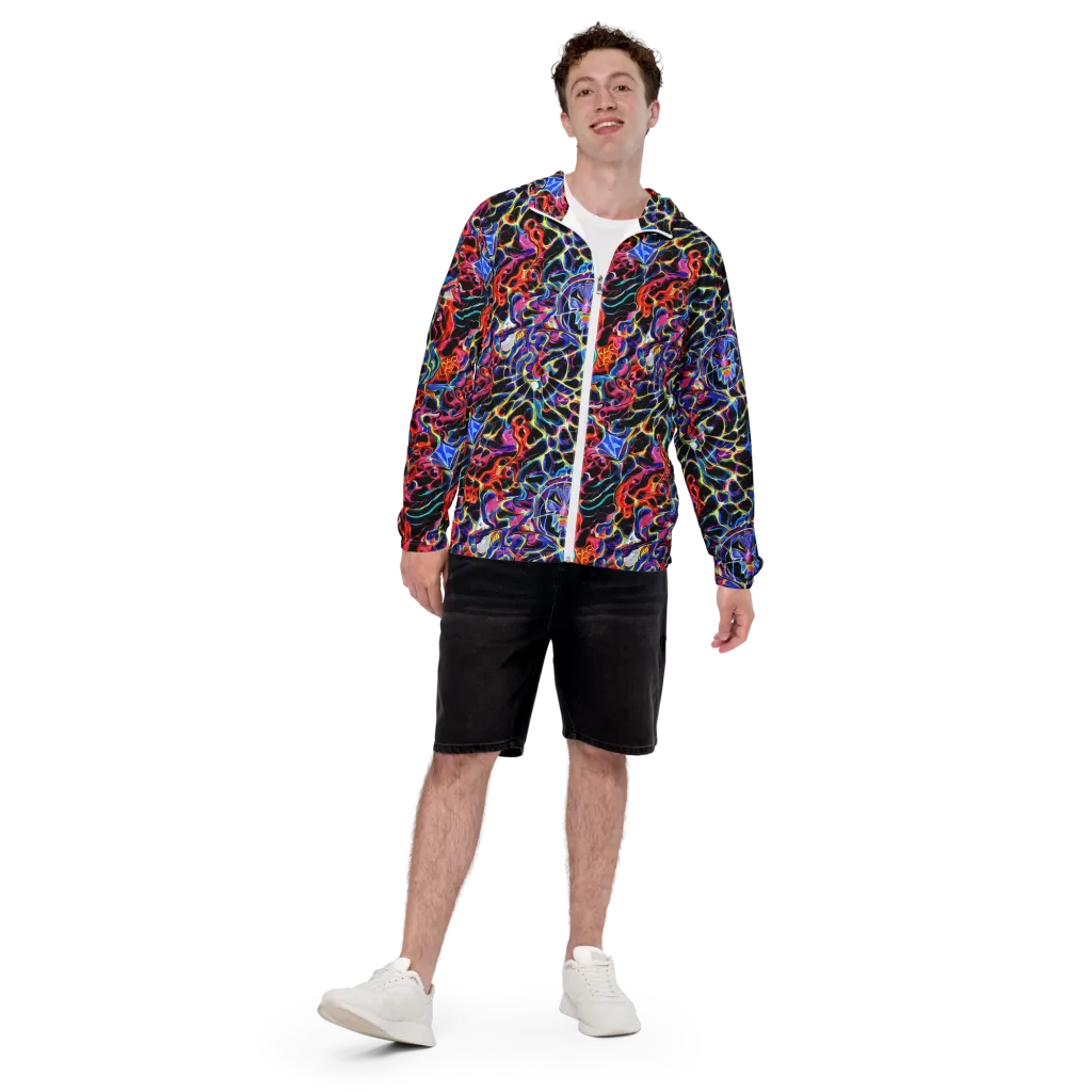 Abyssal Neon on Men's Windbreaker — Front