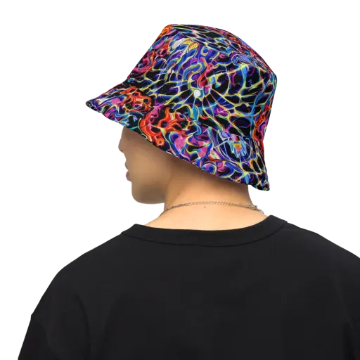 Abyssal Neon on a Reversible Bucket Hat