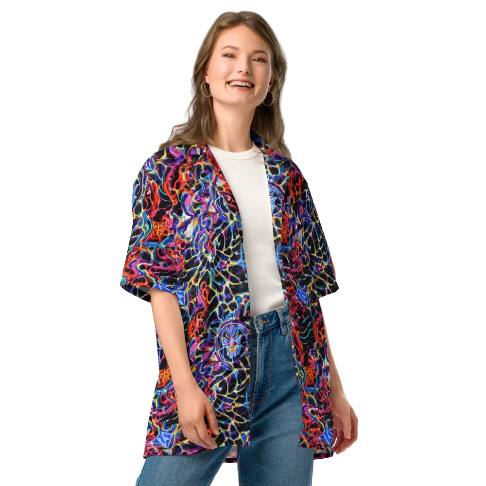 Abyssal Neon on Button Shirt — Front