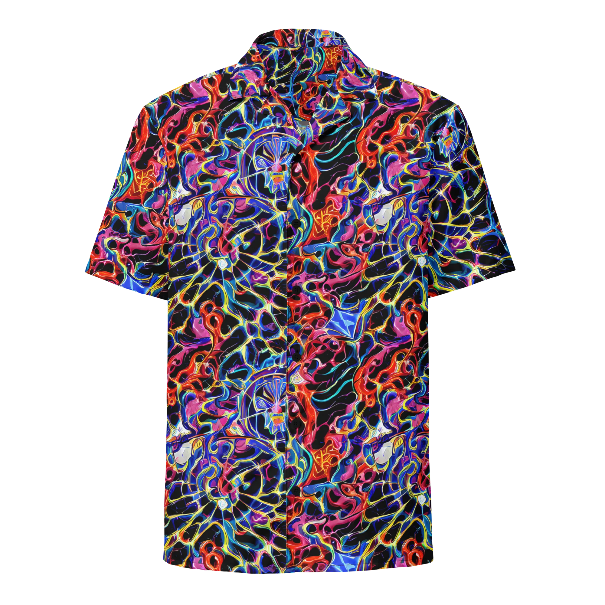 Abyssal Neon on Button Shirt — Front
