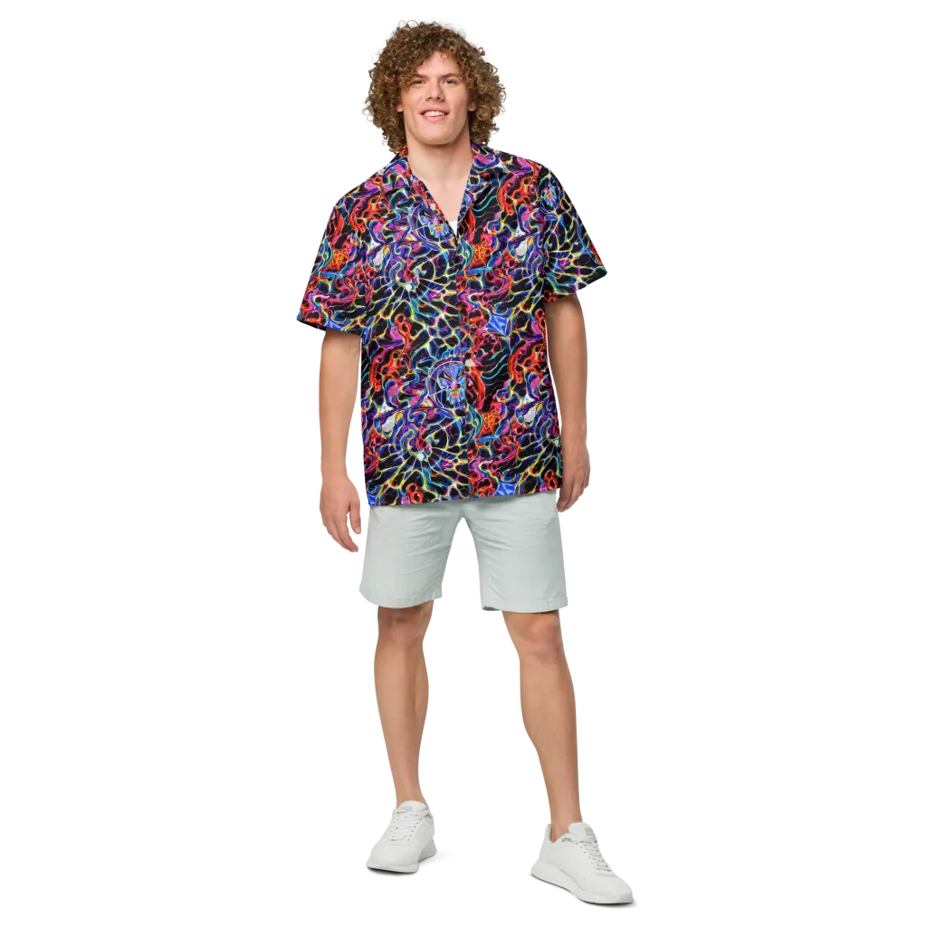 Abyssal Neon on Button Shirt — Front
