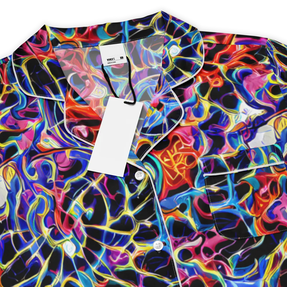 Abyssal Neon on Women's Short Sleeve Pajama Top — Product details
