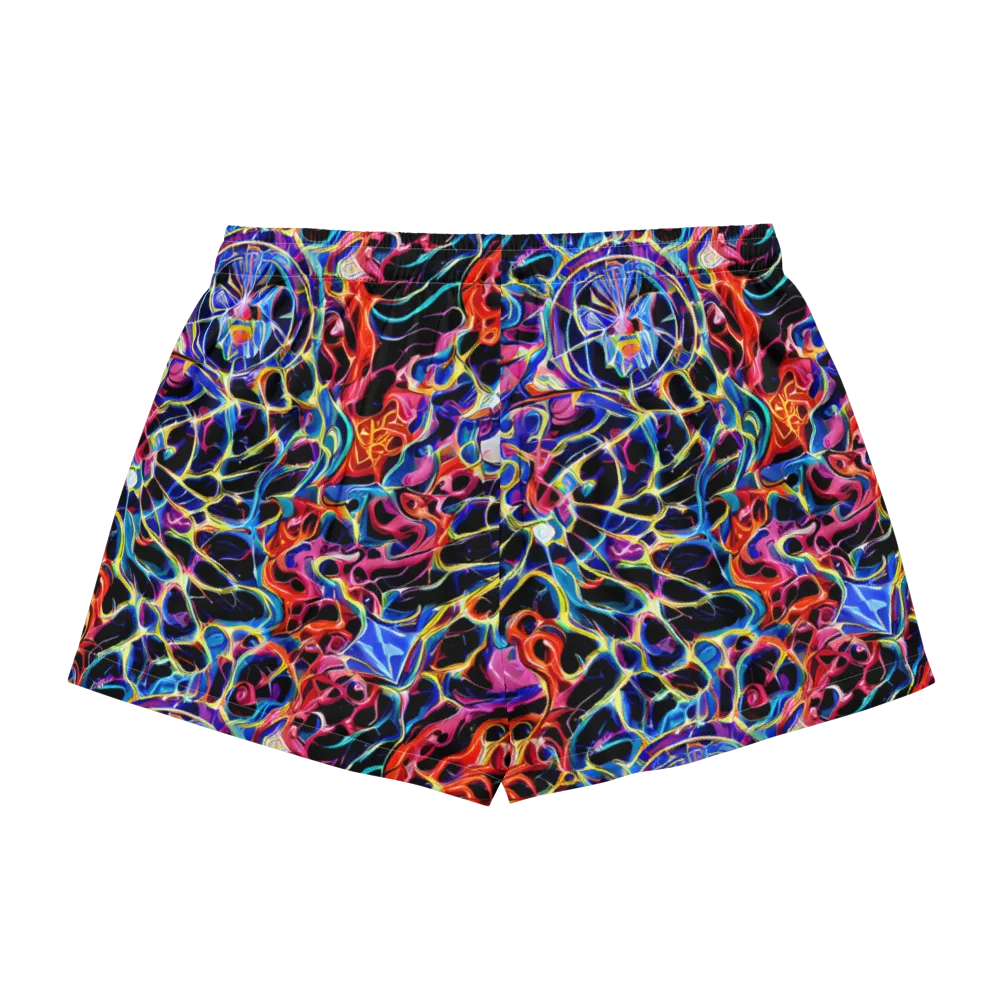 Abyssal Neon on Women's Pajama Shorts — Back